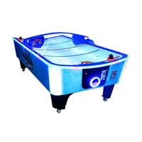 Table de hockey sur air incurvée de luxe grand format à monnayeur, machine de loterie, sport d'intérieur avec pagaie incurvée en bois
