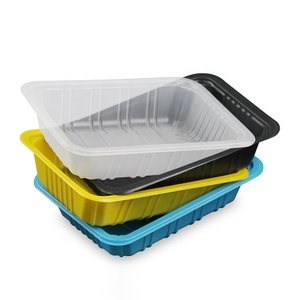 Nhà Máy 1813 hình chữ nhật tươi Thịt đóng gói container vỉ chân không hình thành nhựa bao bì thực phẩm khay với pad thấm - Product Image 4