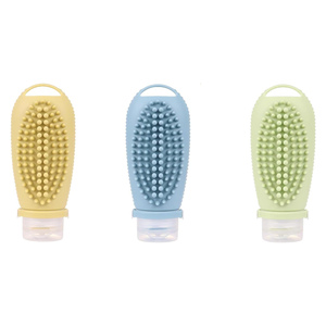 Kit de flacons cosmétiques portables approuvés, étanches, réutilisables, 100 ml, en silicone, format voyage, pour lotion - Product Image 1