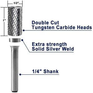 Prezzo di fabbrica doppio taglio carburo rotativo bave File 6mm 12mm carburo di tungsteno <span class=keywords><strong>Burr</strong></span> SA SB SF forma OEM metallo diamante acciaio plastica - Product Image 4