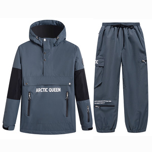 Combinaison de <span class=keywords><strong>Ski</strong></span> pour <span class=keywords><strong>homme</strong></span> et femme, ensemble sweat à capuche, coupe-vent, imperméable, pantalon, costume de Snowboard, combinaison de neige - Product Image 5