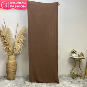 1956 #   10 Couleurs Jilbab Islamique en Crêpe Plissé, Hijab, Châle, Foulard et Long Khimar de Couleur Unie pour Femmes Musulmanes Aïd - Product Image 1