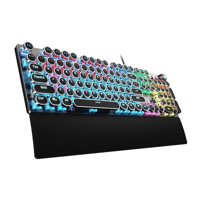 Original AULA F2088 104 Keys Wired Steampunk Retro Gaming Mechanical Keyboard
