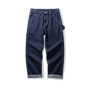 Custom <strong>Men</strong> Denim Railroad <strong>Worker</strong> Pants Multi-Pocket Striped Overalls Work Baggy <strong>Jean</strong> - Product Image 4