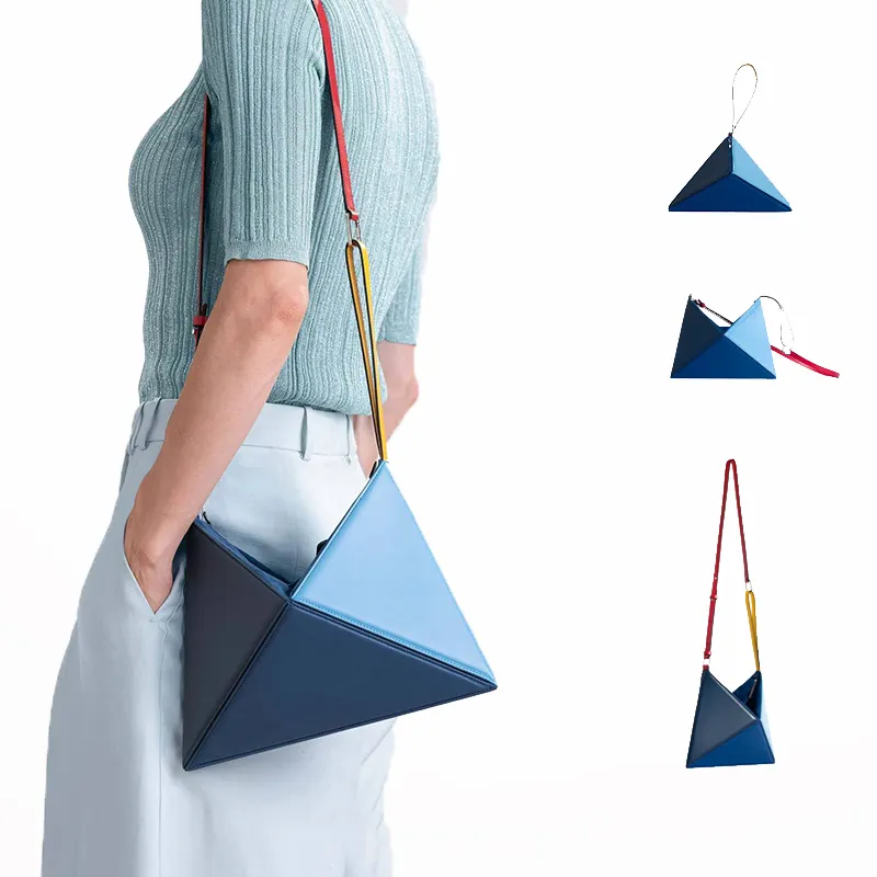 V284 2022 geometric purse pretty lady zipper small sling clutch convertible foldable woman's shoulder bag ladies hand bags