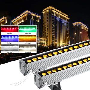 Rondelle murale <span class=keywords><strong>LED</strong></span> pour l'extérieur IP65 étanche DMX RGB RGBW <span class=keywords><strong>LED</strong></span> lumière linéaire pour l'éclairage de façade de bâtiment architectural - Product Image 1