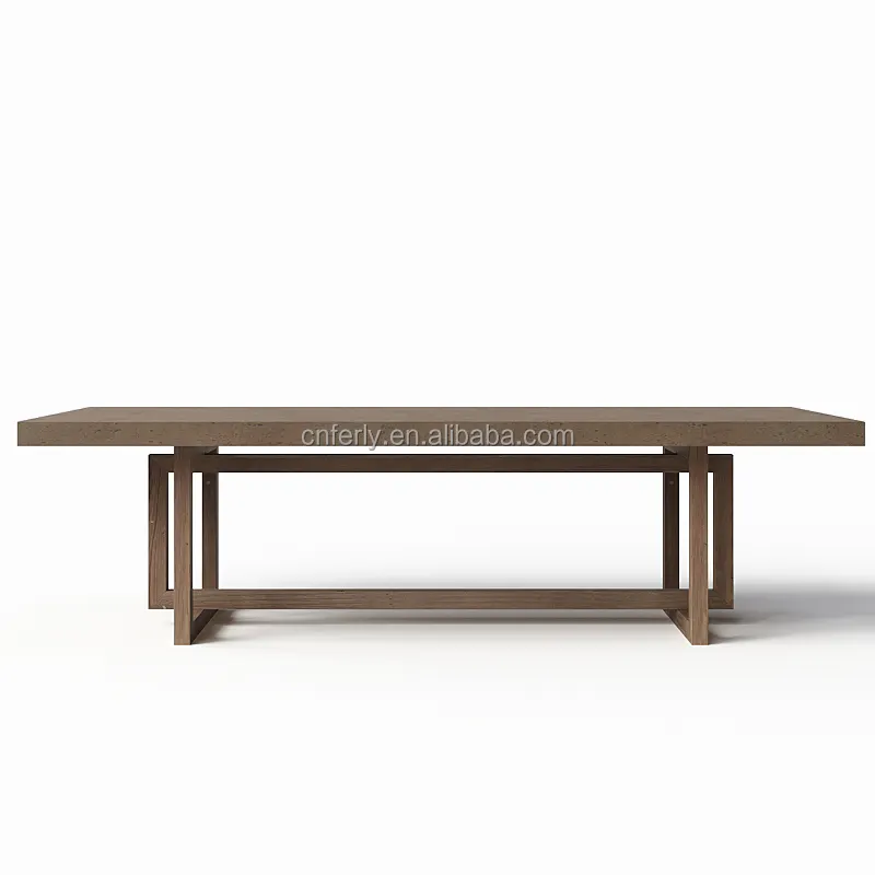 Modern American style dining room wooden dining table round solid wood table dining table