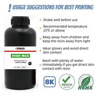 Resin Cetak 3D Perhiasan Ultra High Wax Castable untuk Pengecoran Investasi Perhiasan Emas Perak Platinum