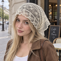 Écharpe triangulaire en maille tricotée rayée et brodée pour le quotidien, les courses, protection solaire, respirante, foulard