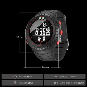 Reloj Electrónico Nuevo de la Marca SMAEL, Reloj de Pulsera Analógico de Cuarzo, Horloge, Resistente al Agua 50 Metros, Kol Saati 1237, Reloj Despertador Digital para Hombre - Product Image 2