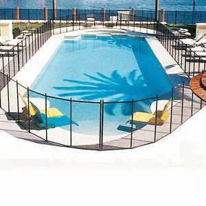 Factory chain link Easily Assembled 4'*12' black above ground mesh above ground pool fence