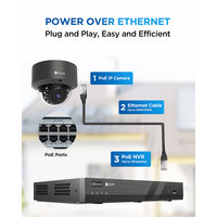 Système de Caméras de Sécurité NVR 16 Canaux en Gros avec Disque Dur 4 To, 12 Caméras Dôme IP 5MP Anti-Vandalisme et Détection IA – Kit de Surveillance CCTV