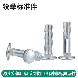 Vis à tête cylindrique Ruiju M5 M6 M8 M10 en acier au carbone zingué, entièrement filetées, pour l'industrie de la construction - Product Image 2