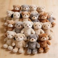 Porte-clés en peluche personnalisé de haute qualité, mini-ours en peluche, jouets en peluche pour chiens, animaux en peluche avec rembourrage en coton PP pour jouets de bébé