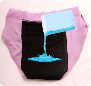 Pantalones Cortos de Encaje de Cintura Media para Incontinencia - 35ML Absorción Moderada, Algodón, 360 °   Ropa Interior Impermeable para el Cuidado Postoperatorio para Personas Mayores - Product Image 6