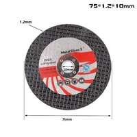 Disque de découpe abrasif double face ultra-fin de 3 pouces (75x10mm, 1,2mm) pour meuleuse d'angle, idéal pour le métal et l'acier inoxydable