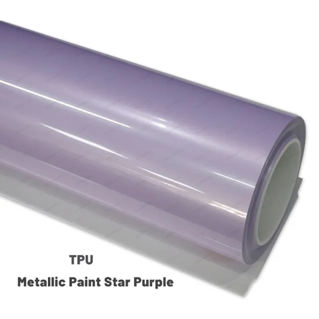 Film TPU Premium Wrap mobil seluruh badan Glossy perlindungan PPF untuk mobil cat metalik cat bintang warna ungu