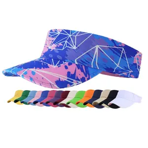 Cheap factory Wholesale Price Sun running Visor Hats Cap For Women Men Contrast Adjustable