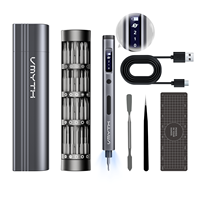 Tournevis électrique sans fil ES1, 3,7 V, couple de 0,35 N.m, 165 tr/min, outil de réparation de précision, 60 embouts S2, rechargeable par USB-C, LED LCD