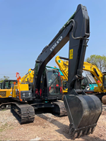 Excavadora Hidráulica Usada Volvo EC140 de 14 Toneladas con Motor Volvo Original de Suecia, Bajo Número de Horas, Certificación CE y EPA para Construcción Urbana