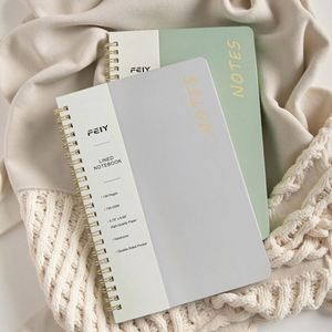 Carnet d'étudiant A5 personnalisable avec logo, série couleurs claires, ligné, couverture rigide, pour notes et journal intime - Product Image 2