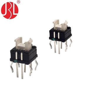 JINBEILI TD02-4D série 6*6*7 interrupteur tactile lumineux avec LED de couleur de <span class=keywords><strong>remorquage</strong></span> trou traversant vertical bouton transparent Type DIP - Product Image 1