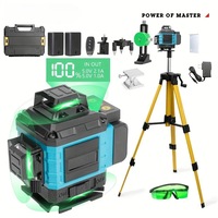 Vente directe usine – Niveau laser vert industriel DIY 16 lignes, portée de travail 50 m, précision 2 mm/7 m, alimenté par batterie au lithium