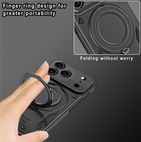 Étui de protection pour téléphone avec support de caméra 360° 2 en 1 pour Oppo Reno15 F/Reno15 Pro/Reno15/A6x/A6 Pro