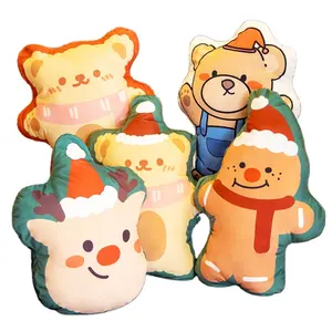 2023 דקורטיבי כריות חג המולד כרית קצר קטיף חג המולד איילים כלב דוב צעצועים כריות