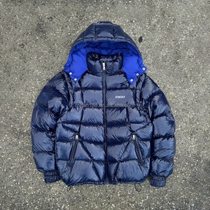 Removable Zipper Down <b>Jacket</b> <b>Men</b> Custom Winter Street Casual Wear High Quality Zip up Bubble Puffer Fluffy <b>Jacket</b> Manufacturer - Product Image 1