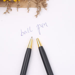 Bolígrafo de Metal con Clip Dorado y Bola Giratoria, Recuerdo de Hotel Negro, con Logotipo Personalizado - Product Image 4