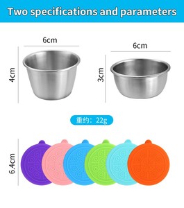 Thép không gỉ <span class=keywords><strong>Mini</strong></span> Sauce <span class=keywords><strong>container</strong></span> với leakproof cấp thực phẩm <span class=keywords><strong>Silicone</strong></span> có nắp đậy thiết kế mới lạ cho trở lại trường học - Product Image 2