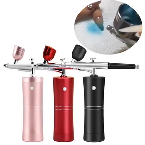 Portable Mini Air Brush Spray Gun Nail Art Cordless Auto Airbrush Compressor