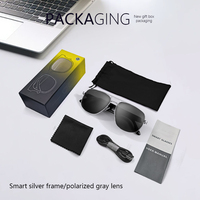 Lunettes Légères GS02 31g, Audio Tactile Intelligent, Musique BT5.3, Anti-lumière Bleue, Verres Polarisés UV400 pour Hommes