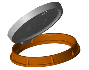 복합 SMC 힌지형 600mm D400 하수도 시립 맨홀 커버 - Product Image 6