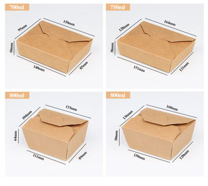 Cajas de Papel Kraft <span class=keywords><strong>para</strong></span> Alimentos, Aptas <span class=keywords><strong>para</strong></span> Llevar, Desechables <span class=keywords><strong>para</strong></span> Restaurantes, Cajas <span class=keywords><strong>para</strong></span> Empacar Alimentos <span class=keywords><strong>para</strong></span> Llevar, Caja <span class=keywords><strong>para</strong></span> <span class=keywords><strong>Comida</strong></span> <span class=keywords><strong>para</strong></span> Llevar - Product Image 6