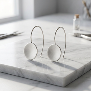 Vente en gros de boucles d'oreilles élégantes et luxueuses plaquées or 18 carats, faites à la main, en métal lisse, style cool, crochets d'oreilles pour femmes, couleur personnalisée, cadeau - Product Image 3