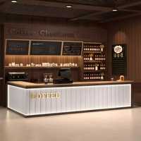 Comptoir industriel de bar à café à LED d'affichage M2 Celler à vin Bar Restaurant Bar Design Café Boutique Comptoir de caisse de café