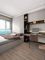 Lit Tatami Multifonctionnel Intégré Max Space avec Panneau en Bois, Bureau et Bibliothèque – Conception Gain de Place pour Chambre Compacte, Hôtel, Appartement