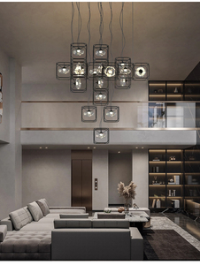 Russie moderne pour plafond suspendu <span class=keywords><strong>Tetris</strong></span> Lustre de luxe Luminaires suspendus de taille moyenne Hauteur réglable pour le salon - Product Image 6