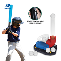 Lanceur de balles automatique télécommandé avec 6 balles, angle réglable, jouet d'entraînement pour enfants pour le jardin