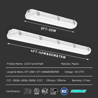 Brandon Industrial Led Lighting Antidéflagrant Monté en surface Led Batten Tri-Proof Light Entrepôt Lumière étanche