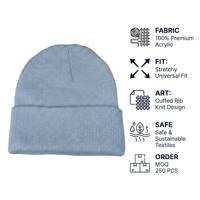 Bonnet d'hiver unisexe, élégant, confortable, acrylique, manchette pliée, broderie 3D, accessoire parfait pour le cyclisme et la pêche