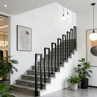 Balustrade en métal en forme de U, installation DIY, finition peignable résistante à l'eau et à la rouille, pour villa, escaliers intérieurs, balcon, clôture de sécurité