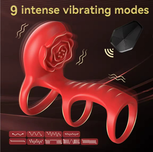 Anneau vibrant de stimulation clitoridienne à 3 anneaux pour homme, contrôle par application, pour partage et passion, pour adulte - Product Image 4