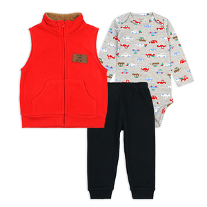 Gilet <span class=keywords><strong>polaire</strong></span> pour bébé 3-<span class=keywords><strong>18</strong></span> <span class=keywords><strong>mois</strong></span> Vestes sans manches pour garçons et filles avec barboteuse à manches longues et longue pants3-<span class=keywords><strong>18</strong></span> <span class=keywords><strong>mois</strong></span> bébé V - Product Image 6