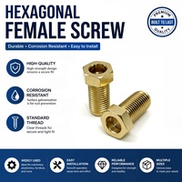 Entretoise hexagonale en laiton H59, filetage personnalisé M2-M12 pour assemblage de cartes de circuits imprimés