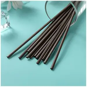 Plastic Straw Low Price Individually Wrapped Black High Quality With Lids Patterned Packaging Tube 2024 Plastic Straw Cleaner