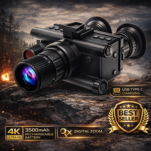 <span class=keywords><strong>Jumelles</strong></span> de vision nocturne ultra-performantes pour l'extérieur, grossissement 8x, résolution 4K, portée effective 600m, support de tête, cordon mains libres - Product Image 1