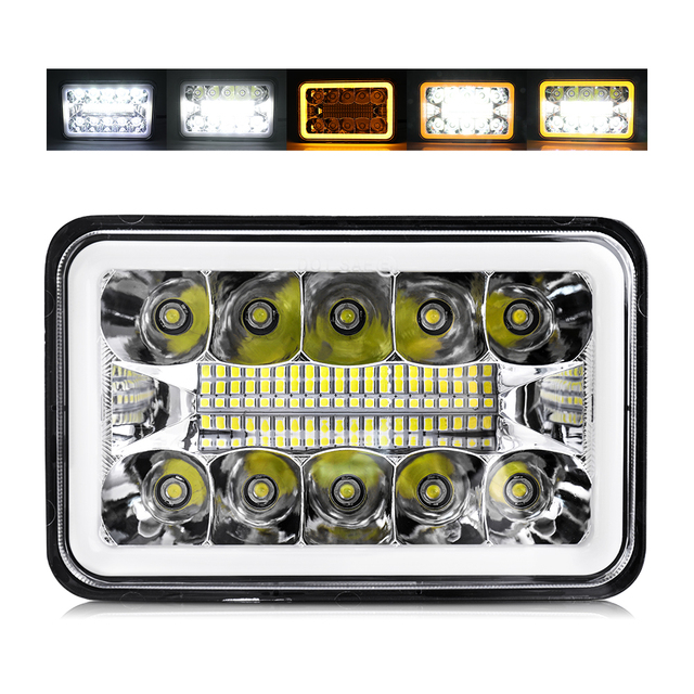 New Product Square Led Headlight 90W Best Price 4x6 Headlight for Truck Off Road